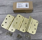 Miseno MDH4003 5/8" Radius Corner Door Hinge Trio- Champagne Brass. Fixed Price $17.09.