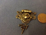 Small ------ Latch Hook Hinge Mini Doll House Antique Carved Wood Box C15. Fixed Price $10.58.