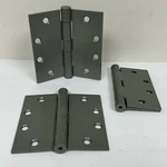 3-PK, Global Door Commercial 4-1/2" Plain Bearing Square Corner Butt Hinge. Fixed Price $21.00.