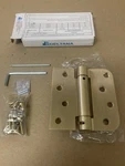 3 Pk Deltana DSH4R5TT4 Satin Brass 4" X Square Corner Mortise Spring Hinge. Fixed Price $50.00.