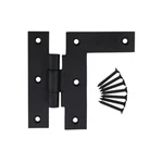 Black Iron 3/8" Offset Cabinet Hinges Wrought Right Only 3.5"H. Fixed Price $15.99.