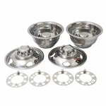 16 Inch 8 Lugs 4 Hand Holes Polished Stainless Steel Wheel Simulator Full Kit.... Fixed Price $335.82.