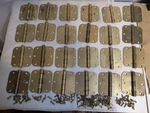 National Door Hinges Lot 24 Brass Hole 3.5" X Rounded Edge Screws. Fixed Price $30.99.
