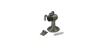 Cement Floor Mount Bumper W/ Holder, Solid Brass In Antique Nickel. Fixed Price $57.83.