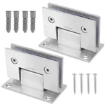 Zoenhou Packs Silver Glass Door Hinges, 90 Degree 3.5 X 2.2 Inch,. Fixed Price $33.99.
