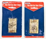 Nos! Pair Vintage Brass Plated 2-1/2 Non-mortise Door Cabinet Hinges W/screws. Fixed Price $12.99.