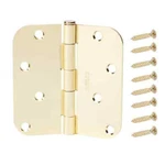 10PK Full Mortise 4 In. Satin Brass 5/8 Radius Residential Door Hinges 28596. Fixed Price $36.00.