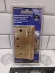 New Hillman Satin Brass Adjustable Spring Door Hinge 4" 852690 Ships Free!. Fixed Price $14.99.