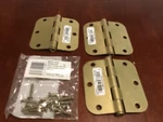 Lot National 3.5 Metal Door Hinge & 18 Screws Satin Brass Finish 5/8 New. Fixed Price $19.99.