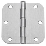 Dynasty Hardware 3-1/2" Door Hinges 5/8" Radius Corner, Satin Nickel, 18 Pack. Fixed Price $46.01.