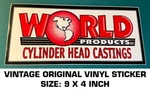 World Products Cylinder Head Castings - Vintage Original Vinyl Decal Sticker. Fixed Price $9.35.