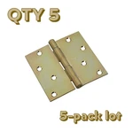 5-PACK Lot National Hardware 4" Square Corner Satin Brass Door Hinge N830-267. Fixed Price $18.26.
