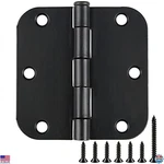 30-PACK Matte Black 3.5" Rounded Door Hinges 5/8" Radius For Bifold & Interior. Fixed Price $48.93.