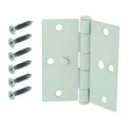 Everbilt 3-1/2 In. White Square Corner Security Door Hinge. Fixed Price $8.99.