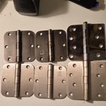 Penrod Steel Silver Brushed Door Hinges Standard 3.5 Pack Of 6. Fixed Price $16.98.