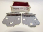 Vintage Nos Chrome Cabinet Door Hinges W Lines Flush Mount National Lock. Fixed Price $20.00.