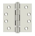 1-PAIR Deltana DSB4B14 4" X Square Hinges, Ball Bearings Polished Nickel. Fixed Price $59.99.