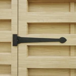 Black Door Gate Strap Hinges 15" Wrought Iron Heart Tip Design Pack Of 2. Fixed Price $58.99.