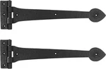 Strap 15 In. Black Wrought Iron Spade Tip Gate And Door Hinges With. Fixed Price $85.99.