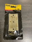 Nos Stanley #46-0816 3.5" Or 88MM Half Surface Hinge, CD815 Bright Brass. Fixed Price $12.95.