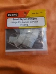 Du-bro Small Nylon Hinges Pin Locked Place New Part 119 JT25. Fixed Price $8.99.