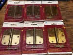 12 Brainerd Brass 3.5" Radius Corner Hinges With Screws ( New Box) Nos 5/8. Fixed Price $92.00.