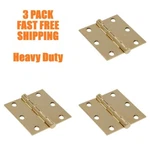 (3 Pack) The Hillman Group 851248 3-1/2" Door Hinge Square Brass Full Mortise. Fixed Price $18.99.