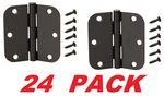 Everbilt 3-1/2 X 5/8 Radius Oil-rubbed Bronze Door (24 Hinges). Fixed Price $49.98.
