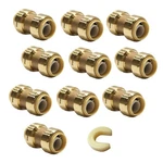 1 Inch Straight Coupling Push Fit Brass Plumbing Connect For Pex Copper PF009. Fixed Price $58.71.