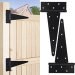 12 Inch T-strap Gate Hinges, Heavy Duty Shed Barn Door Black Tee. Fixed Price $30.93.
