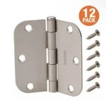 New (12-PACK) Everbilt Door Hinge Satin Nickel 5/8" Radius X 3-1/2" W/ Hardware. Fixed Price $16.84.