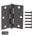 3-1/2 In. Square Corner Oil-rubbed Bronze Door Hinge Value (24-PACK). Fixed Price $48.00.