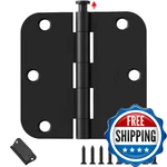 Amzgod Black Door Hinges - 48 Pack 3.5 Inch Rounded With 5/8" Radius Matte. Fixed Price $93.96.