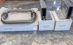 Glass Warehouse Shower Door Hinges Kit Gw-ac-dh-rnd-bn Handle GW-AC-H90-BN. Fixed Price $99.99.