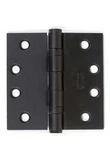 (qty 2) Emtek 9621419 Flat Black Solid Brass Door Hinge 4" X Square Corner. Fixed Price $29.99.