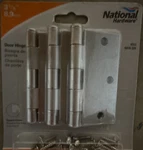 National Hardware 3.5" Satin Nickel Door Hinge Square Corner Pack N830-326. Fixed Price $20.00.