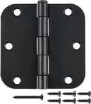 6 Pack Matte Black Interior Door Hinges Round 3.5" X Inch 5/8" Radius Heavy-. Fixed Price $21.34.