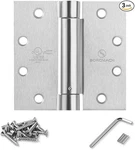 Satin Door Hinges 4.5 Inch Self Closing Hardware Adjustable Spring. Fixed Price $40.66.