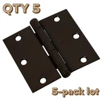 5-PACK National Hardware N830-205 Oil Rubbed Bronze 3" Door Hinges Square Corner. Fixed Price $21.49.