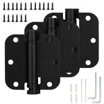 Sophia Self-closing Door Hinge 3.5" Rounded 5/8" Radius, Spring Load, Matte Blac. Fixed Price $43.05.