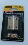 New Sealed Stanley Classic Brassware Solid 1-1/2" Hinges 80-3270 CD5303. Fixed Price $9.99.