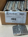 100X Pack Lot Penrod 4X4" Satin Nickel 5/8" Radius Ball Bearing Door Hinges. Fixed Price $293.99.