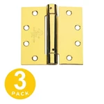 4.5 In. X Bright Brass Full Mortise Spring Squared Hinge With Non-remova. Fixed Price $47.99.