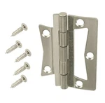 New Everbilt Satin Nickel Non-mortise 1/2 Hinges Lot Of. Fixed Price $11.99.