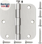 6 Pack Nickel Door Hinges Brushed 3-1/2 Interior Satin. Fixed Price $28.57.