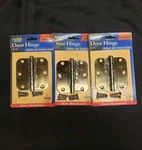 3X Ultima Ives By Schlage 3.5" High Polish Brass Door Hinges New Read Gold Tone. Fixed Price $33.12.
