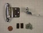 Harris #IP105-PC Cabinet Hinges, Polished Chrome, Self-closing, 3/8" Offset. Fixed Price $5.95.