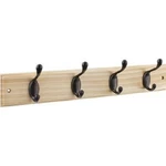 (4)-STANLEY 18 In. Oil Rubbed Bronze/natural Coat & Hat Hook Rail S827-139. Fixed Price $141.89.