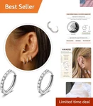Lightweight 316L Surgical Steel Hinge Hoop Earrings - Comfort Sensitive Ears. Fixed Price $7.99.