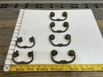 6 Vintage Solid Brass Drawer Pulls**please Read Description**. Fixed Price $25.00.